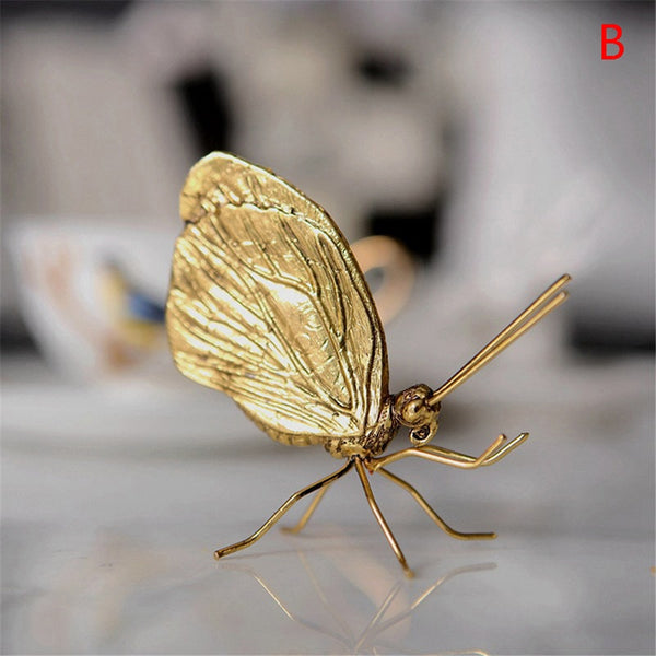 Minimalist Gold Insect Decorative Sculpture