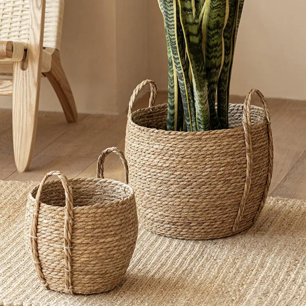 Porto Seguro Handmade Straw Decorative Basket