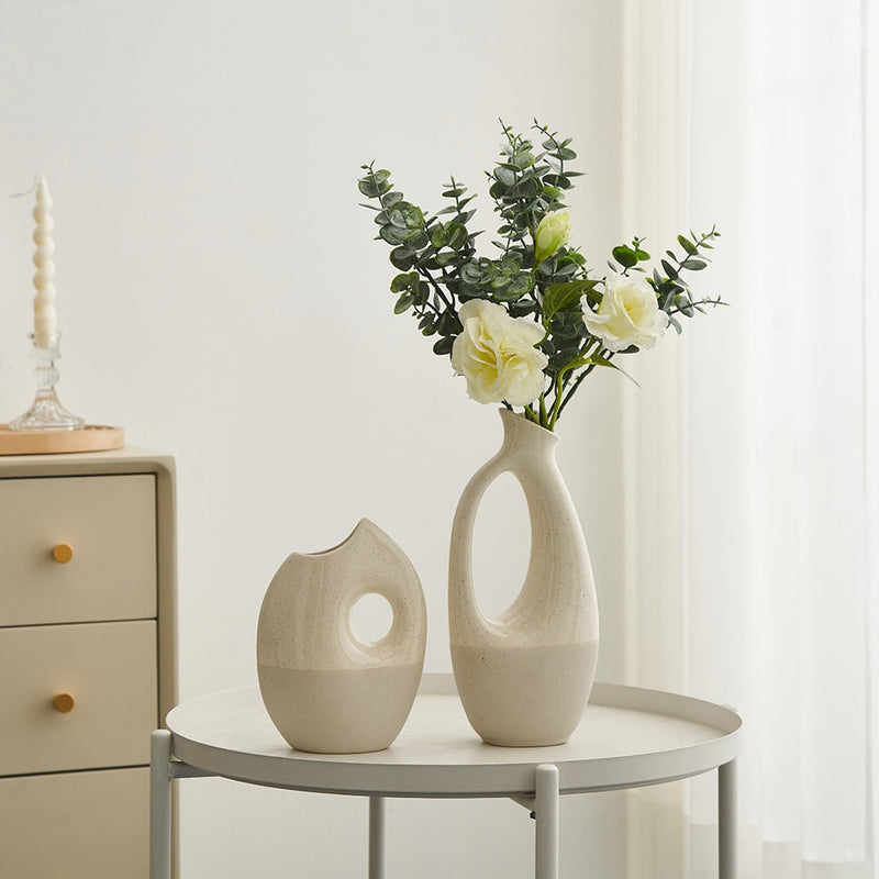 Ireland Ceramic Decorative Vase - Kit 2 pcs
