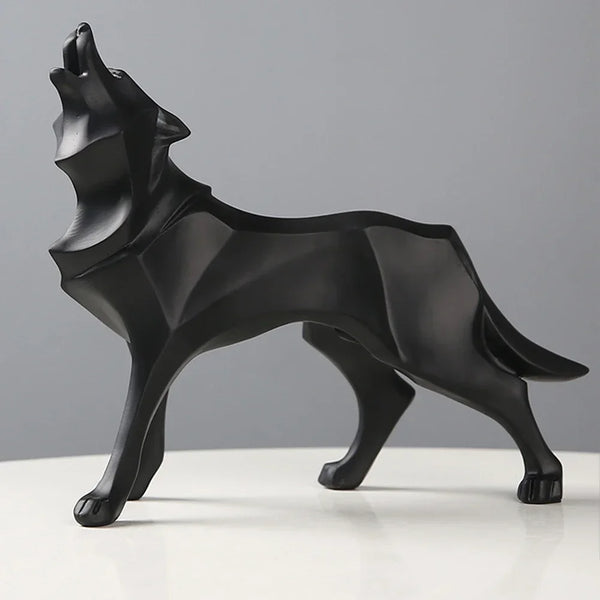 Geometric Wolf Decorative Sculpture