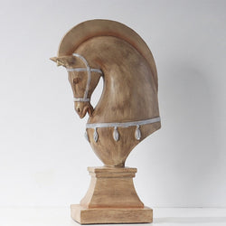Escultura Decorativa Escandinava Cavalo Xadrez - 122609