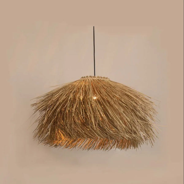 Tropical Vintage Rattan Ceiling Lamp