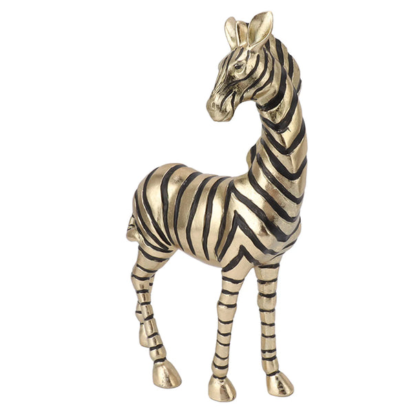 Escultura Decorativa Resina Zebra Gold - 122622