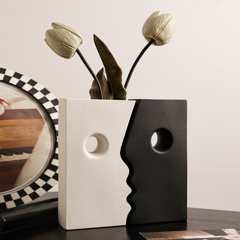Scandinavian Decorative Vase Ceramic The Kiss