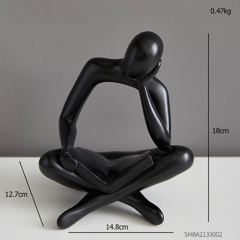 Escultura Decorativa Minimalista Homem e o Mundo - 122615