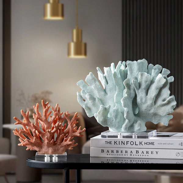 Coral Maximalist Decorative Sculpture